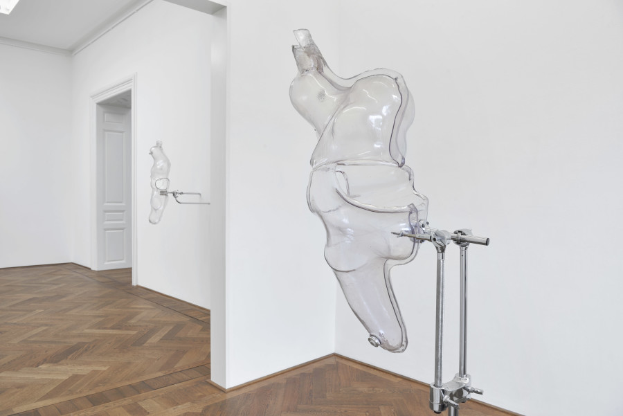 Exhibition view, Berenice Olmedo, Hic et Nunc, Kunsthalle Basel, 2022. Photo: Philipp Hänger / Kunsthalle Basel. All works courtesy the artist and Jan Kaps, Cologne