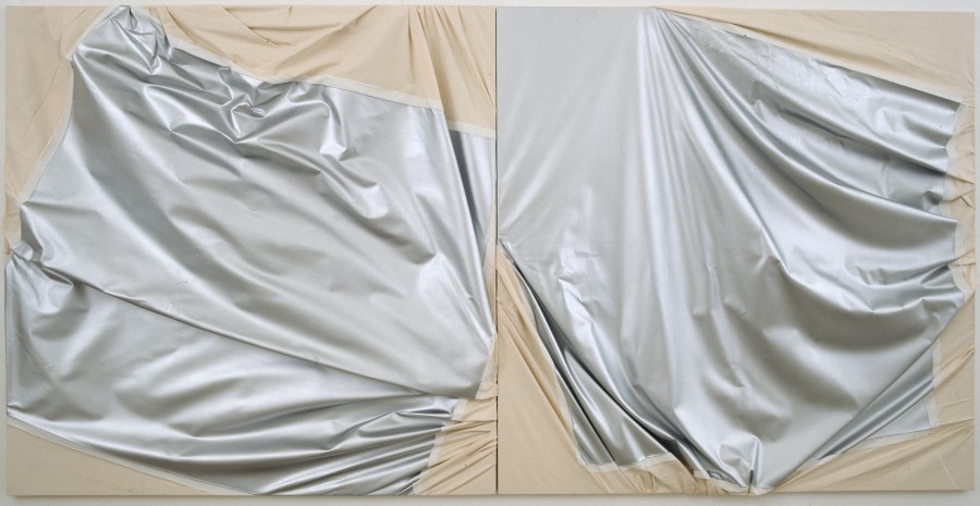 Steven Parrino Frank Stella's Cat, 1992 Acryl auf Leinwand, zweiteilig / Acrylic on canvas, two parts je / each 214 x 214 x 18 cm Frac Grand Large – Hauts-de-France Foto / Photo: André Morin