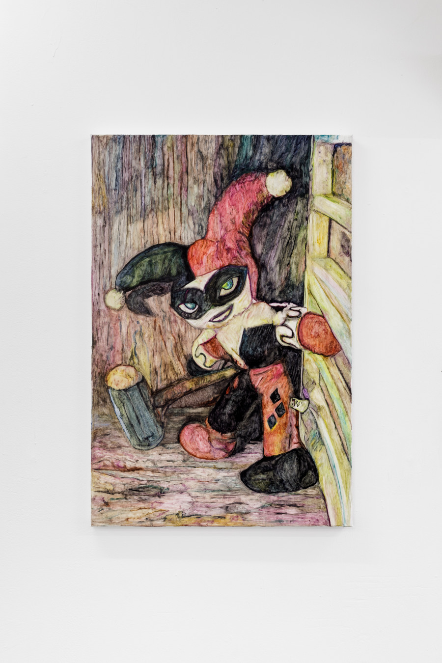 Grégory Sugnaux, Harley Quinn, 2022, gouache and acrylic on canvas, 120 x 80 cm Photo: Kilian Bannwart