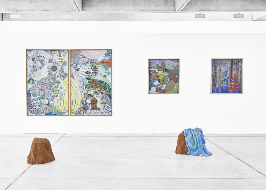 Exhibition view, Lamarche-Ovize, Légumistes, Musée des Beaux-Arts la Chaux-de-Fonds, 2022. Photographie: Gaspard Gigon