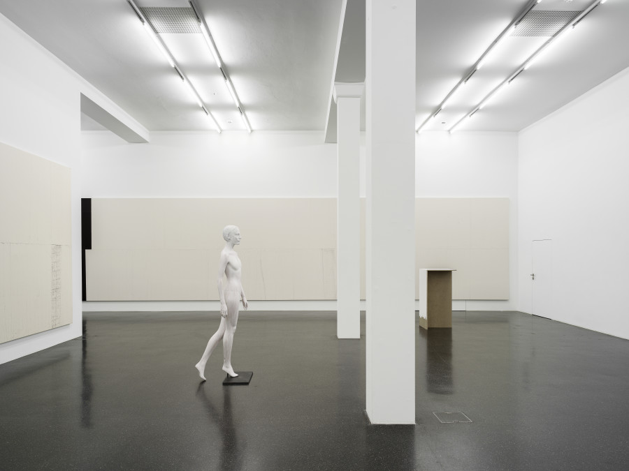 Installation view, Alvin Baltrop, Wade Guyton, Heimo Zobernig, Galerie Francesca Pia, Zurich, 2022. Photo: Cedric Mussano