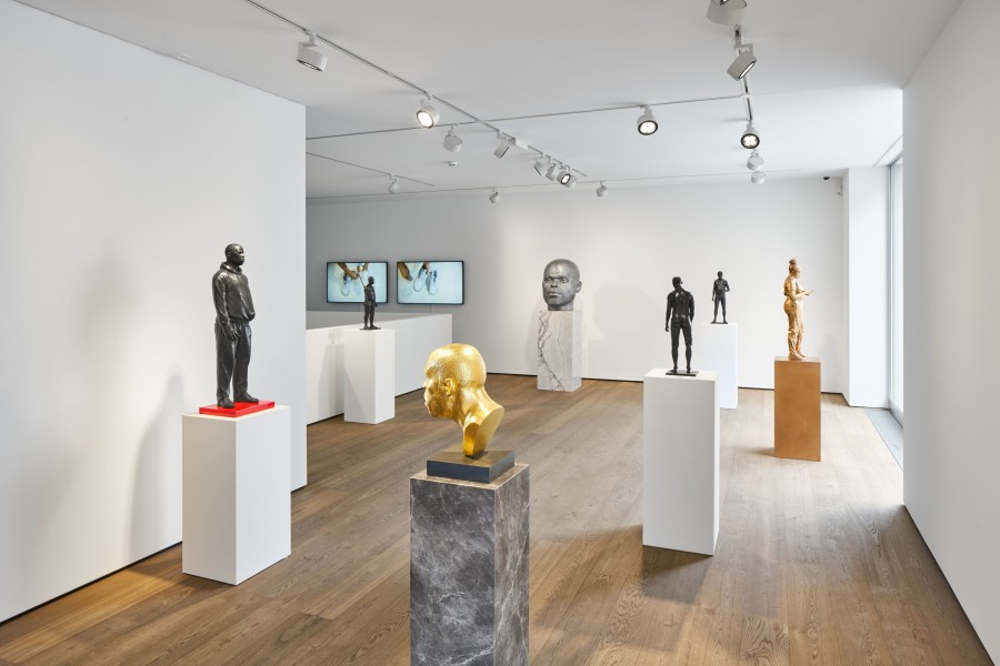Installation view, ‘Thomas J Price. The Space Between’ at Hauser & Wirth St.Moritz, until 18 April 2022. © Thomas J Price. Courtesy the artist and Hauser & Wirth. Photo: Jon Etter