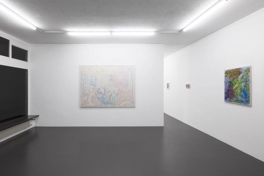 Installation view, Cosima zu Knyphausen, The End surprised me, Weiss Falk, 2022-2023. Photo credit: Gina Folly. Courtesy: Weiss Falk and the Artist