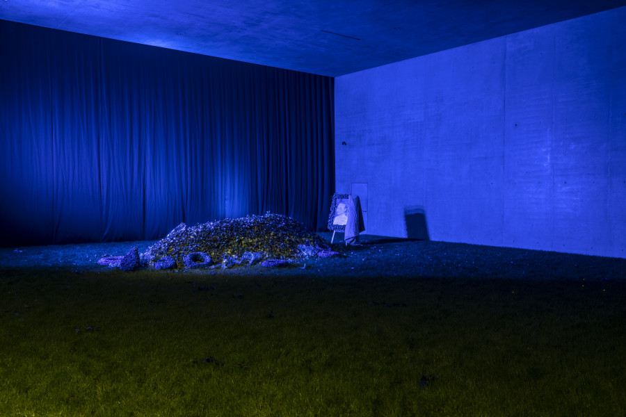 Bunny Rogers, Memorial, 2020, Installation view ground floor, Kunsthaus Bregenz March 2020, Photo: Markus Tretter © Bunny Rogers, Kunsthaus Bregenz