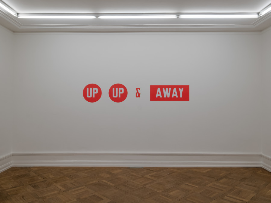 Exhibition view, Lawrence Weiner, AS LONG AS IT LASTS, Mai 36 Galerie, 2022.