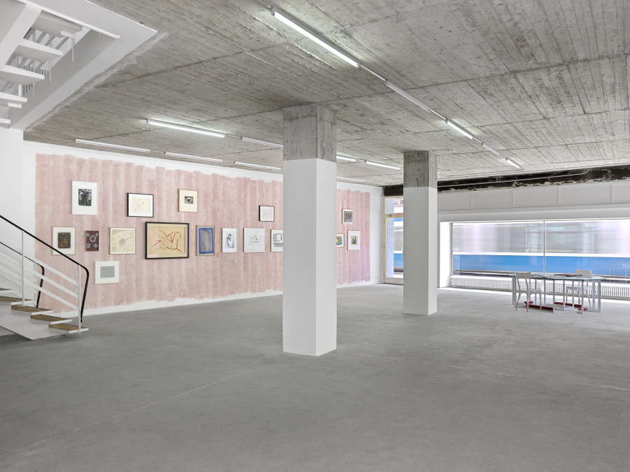 Meret Oppenheim, Zeichnungen mit Tisch, Co-curated by Jacqueline Burckhardt. Installation view, Karma International, Zurich 2022. Courtesy of the artist and Karma International Zurich. Photo credit: Annik Wetter