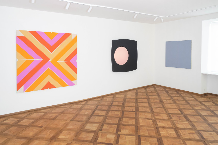 Installation view, Not So Fast! curated by John Armleder, Larkin Erdmann, 2022. Courtesy: Larkin Erdmann Gallery. Photograph: Flavio Karrer, Zürich.