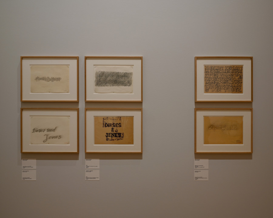 Exhibition view, Markus Raetz, Le reflet des mots, Fondation Jan Michalski, 2022. Photo Fondation Jan Michalski © Leo Fabrizio