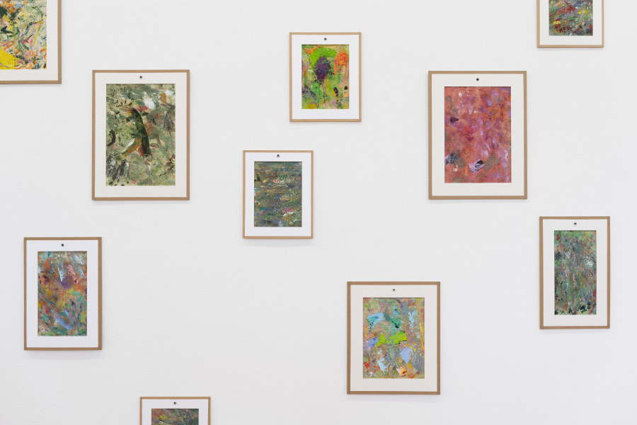 Jean-Frédéric Schnyder, Billige Bilder, 2000–2019, Ölfarbe auf Textil, Karton, 162 Stück / Oil on textile, cardboard, 162 pieces. Courtesy Galerie Eva Presenhuber Zürich / New York. Photo: Gunnar Meier