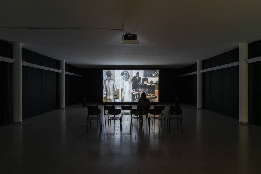 Silvia Kolbowski, Missing Asher, 2019. Silvia Kolbowski, Who will save us?, exhibition view, Kunsthaus Glarus, 2022. Courtesy the artist. Photo: Gunnar Meier