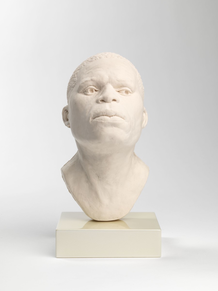 Thomas J Price, Mental Structure #19 (Just Beyond This), 2017, Acrylic composite, perspex, automotive spray paint, 22.5 x 11 x 11 cm / 9 7/8 x 4 3/8 x 4 3/8 in, PRITJ110206. © Thomas J Price. Courtesy the artist and Hauser & Wirth. Photo: Ken Adlard