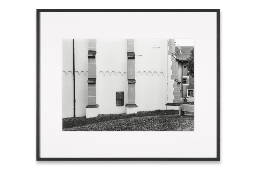 Exhibition view, Petra Wunderlich, Zuoz, 2021, Gelatin silver print on baryt paper, 42 x 60 cm (image) / 68 x 82 cm (frame), 2/5. Photo: Ralph Feiner, Courtesy of the artist and Galerie Tschudi