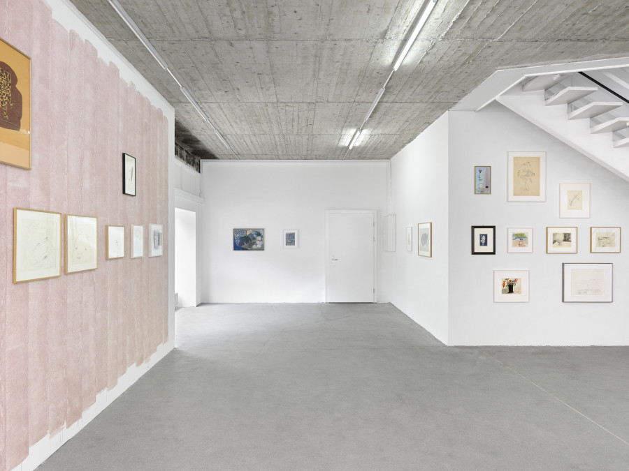 Meret Oppenheim, Zeichnungen mit Tisch, Co-curated by Jacqueline Burckhardt. Installation view, Karma International, Zurich 2022. Courtesy of the artist and Karma International Zurich. Photo credit: Annik Wetter