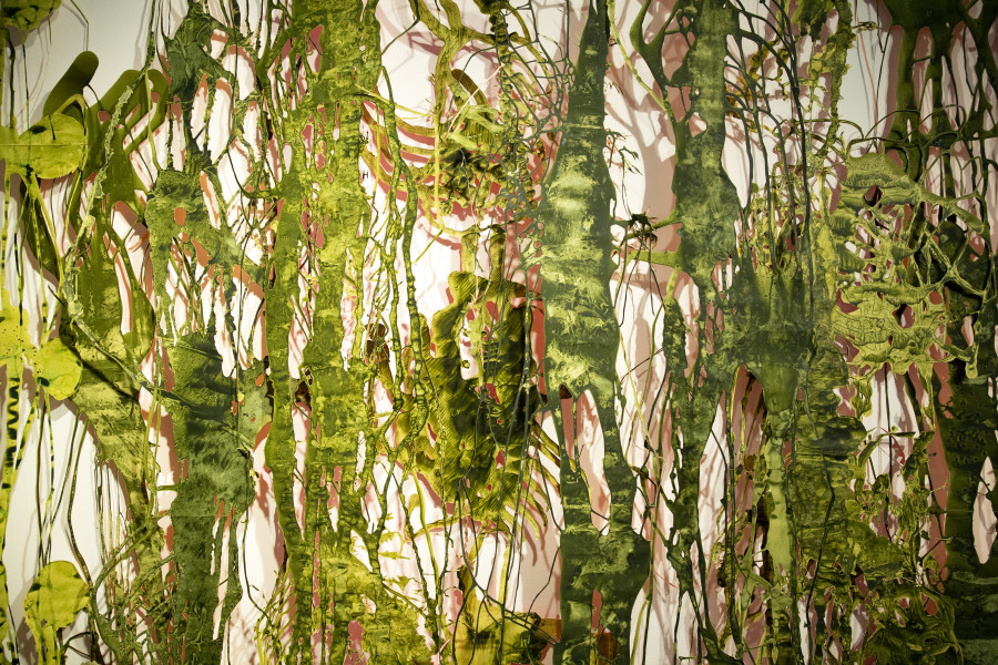 Exhibition view Christine Bänninger, «liquid Olive» at Zimmermannhaus Brugg, 2022 / Photo: Simone Haug / Courtesy: the artist and Zimmermannhaus