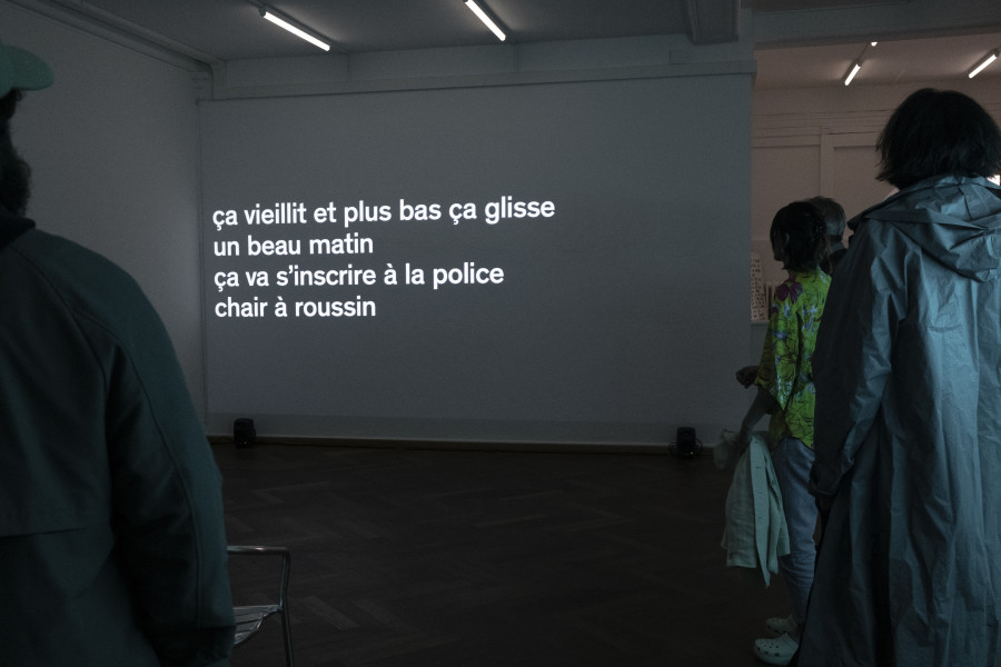 RADICAL SOURCES, Claire Fontaine, Dorota Gawęda & Eglė Kulbokaitė, Laurent Güdel, Jeanne Jacob, Hunter Longe, Lou Masduraud, Sadie Plant, Augustin Rebetez, Jan van Oordt, et un texte de Antoine Rubin, KRONE COURONNE, 2022, photocredit: Michal Florence Schorro
