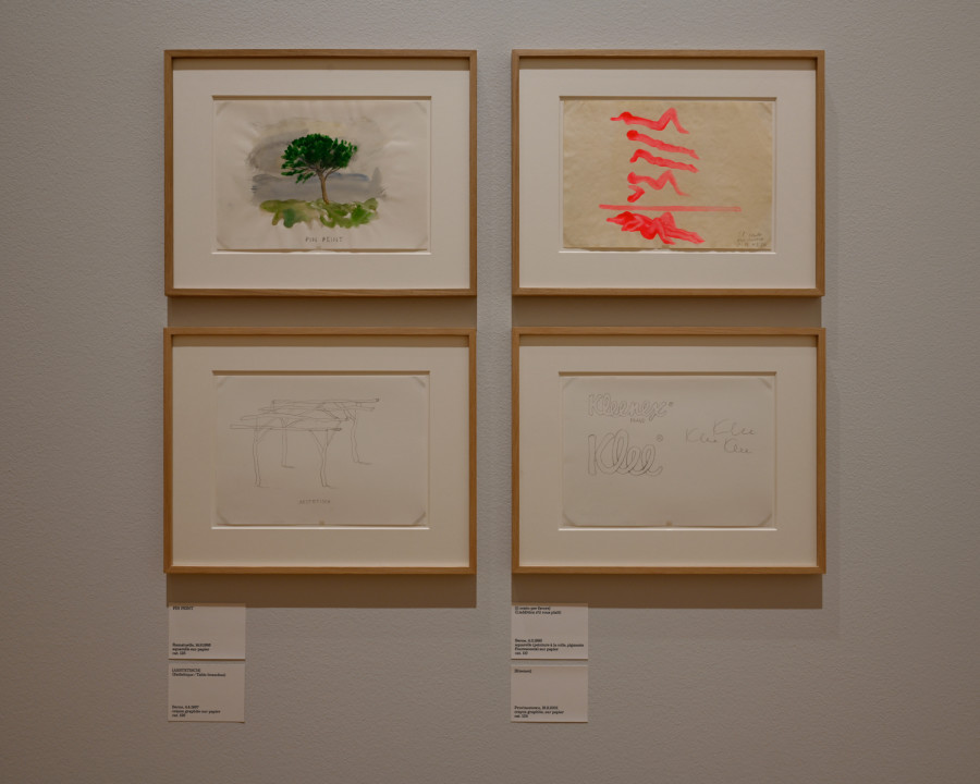 Exhibition view, Markus Raetz, Le reflet des mots, Fondation Jan Michalski, 2022. Photo Fondation Jan Michalski © Leo Fabrizio