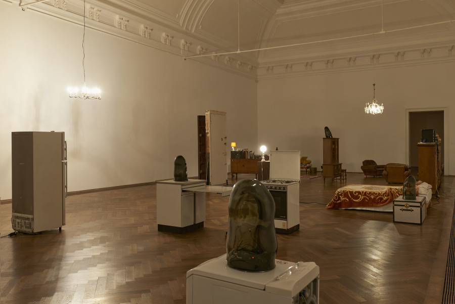 Installation view, Lydia Ourahmane, Barzakh, Kunsthalle Basel, 2021. Photo: Philipp Hänger / Kunsthalle Basel