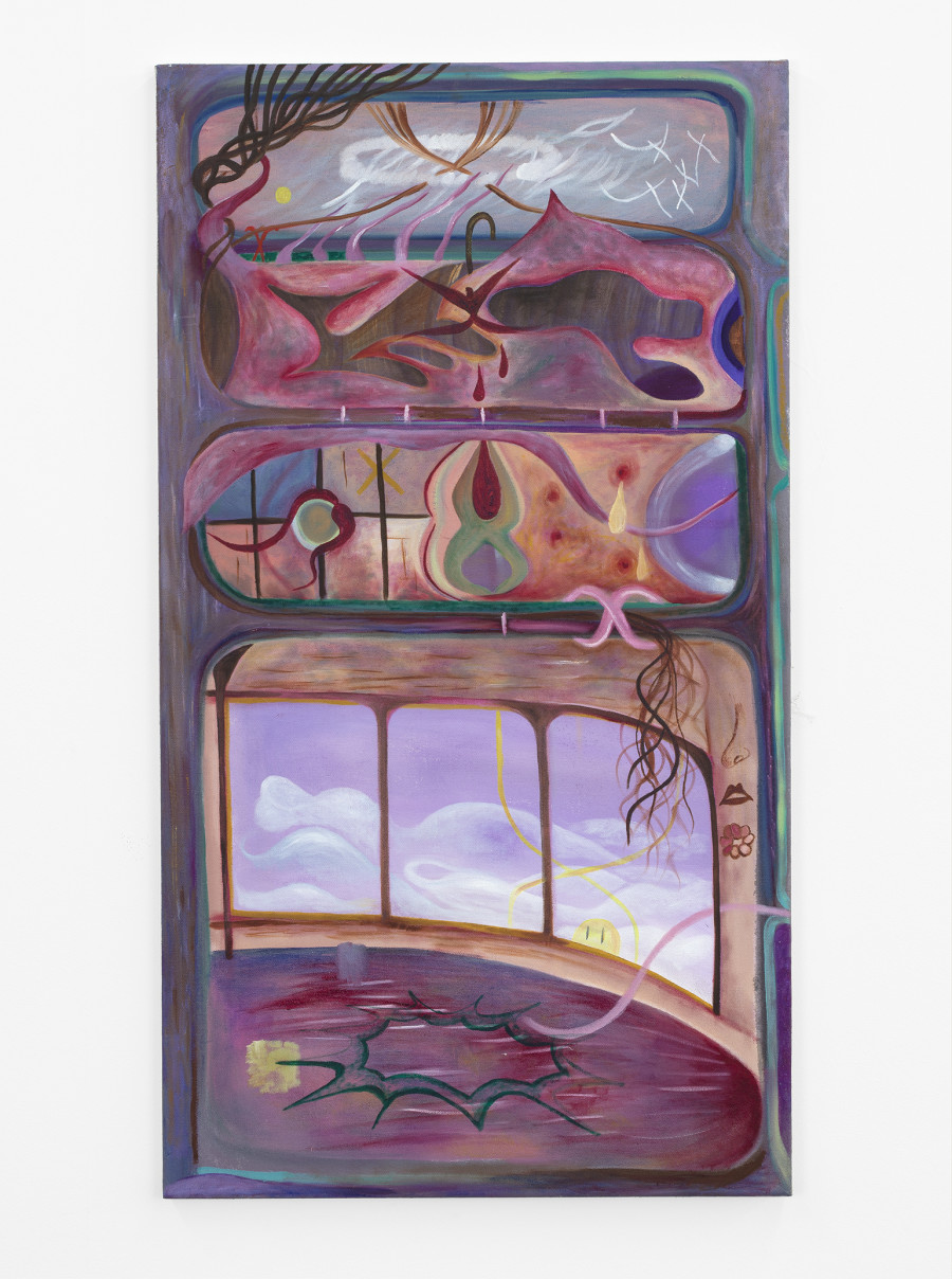 Melisa Sabir, untitled, Oil on Canvas, 90 × 50 cm, 2021 / Photo: Cedric Mussano / Courtesy: the artists and Kirchgasse Gallery