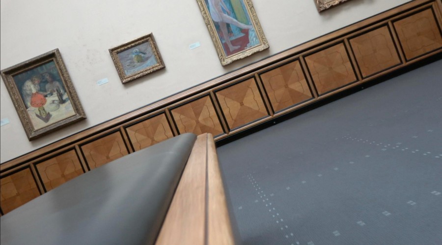 Christoph Rütimann (*1955 Zürich), Handlauf Kunst Museum Winterthur | Beim Stadthaus, 2022, Video. Kunst Museum Winterthur