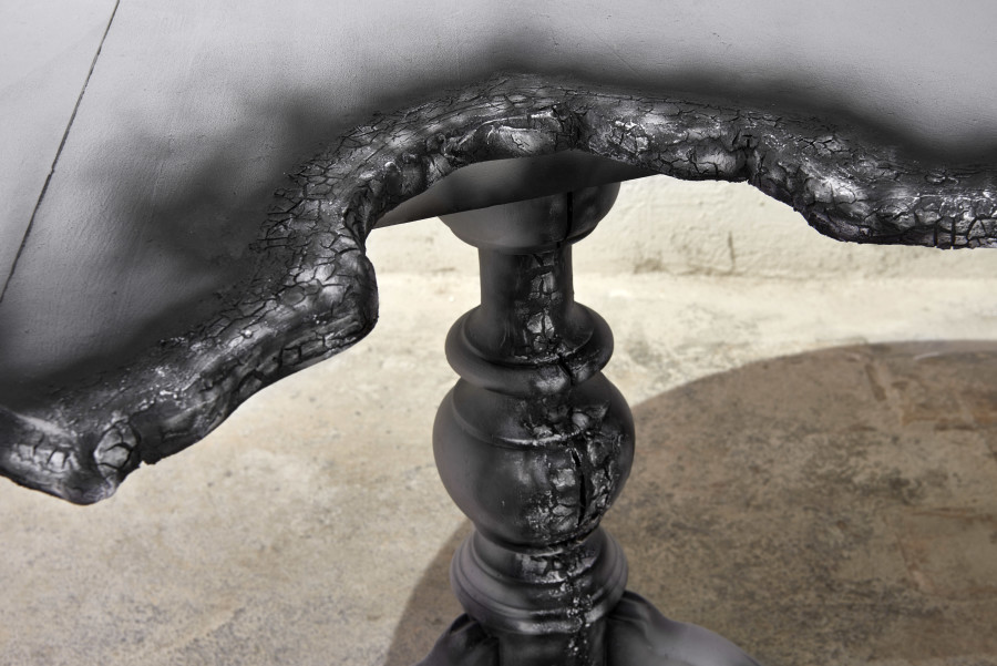 Ilaria Vinci, Universal Loneliness (detail), 2022, second hand furniture, mixed media, dimensions variable, photo: Cabaret Voltaire, Philipp Hänger. Courtesy: the artist