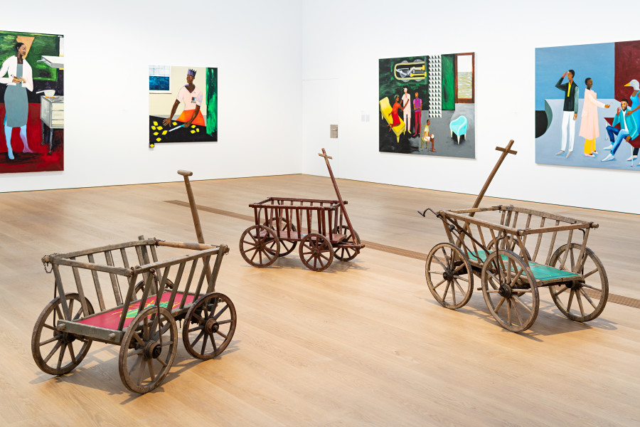 Exhibition view, Lubaina Himid, So Many Dreams, Musée cantonal des Beaux-Arts, 2022-2023. Photo : MCBA