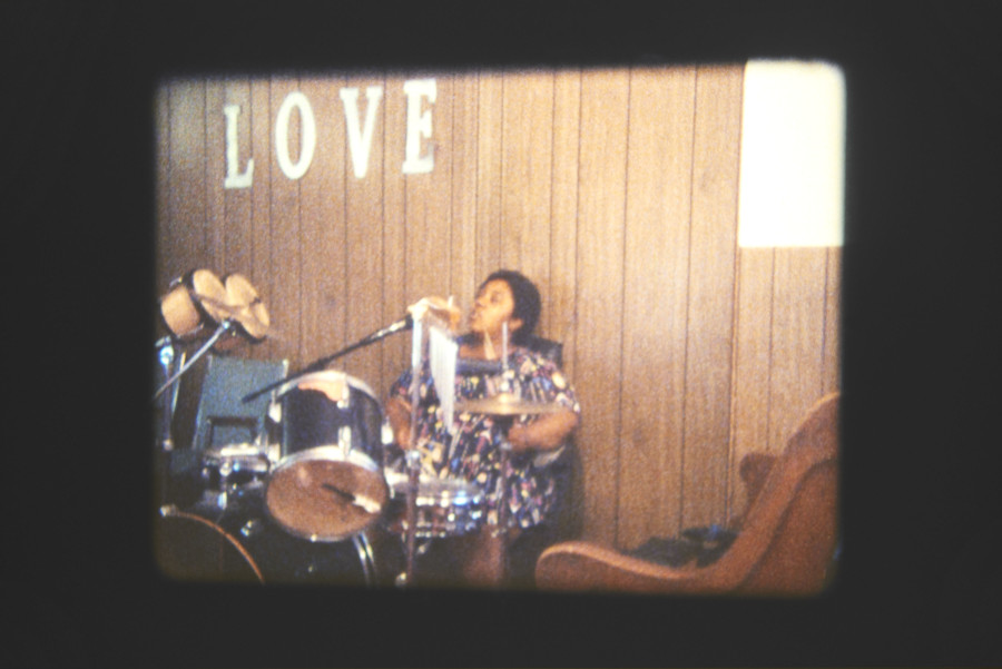 Deana Lawson, installation view, Centropy, Kunsthalle Basel, 2020, view on Fragment (church) (working title), 2020. Photo: Philipp Hänger / Kunsthalle Basel