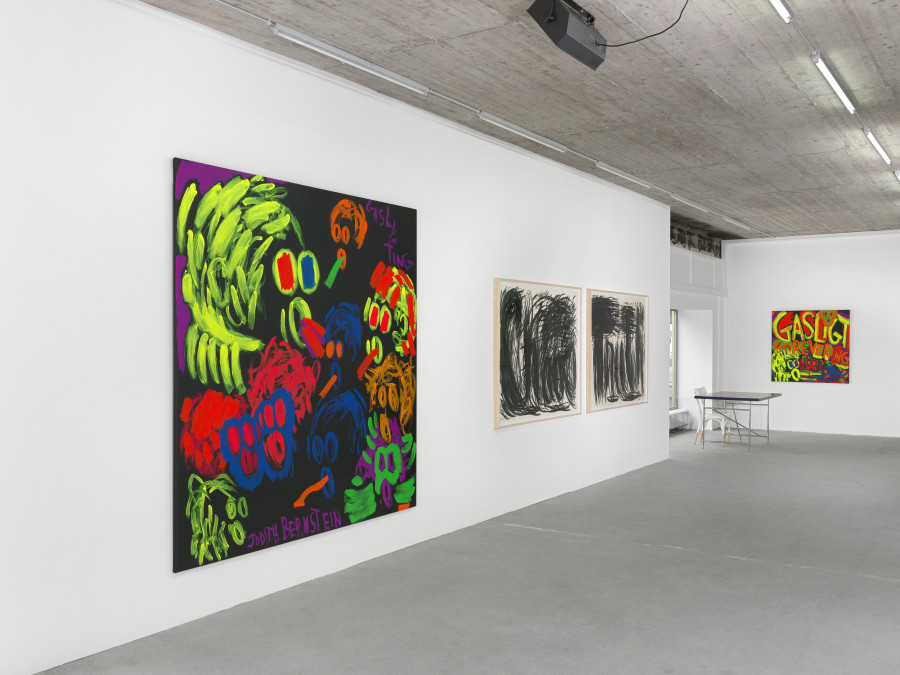 Judith Bernstein, GASLIGTING UNIVERSE, Installation view, Karma International, Zurich 2022. Photo credit: © Annik Wetter. Courtesy of the artist and Karma International Zurich © Judith Bernstein