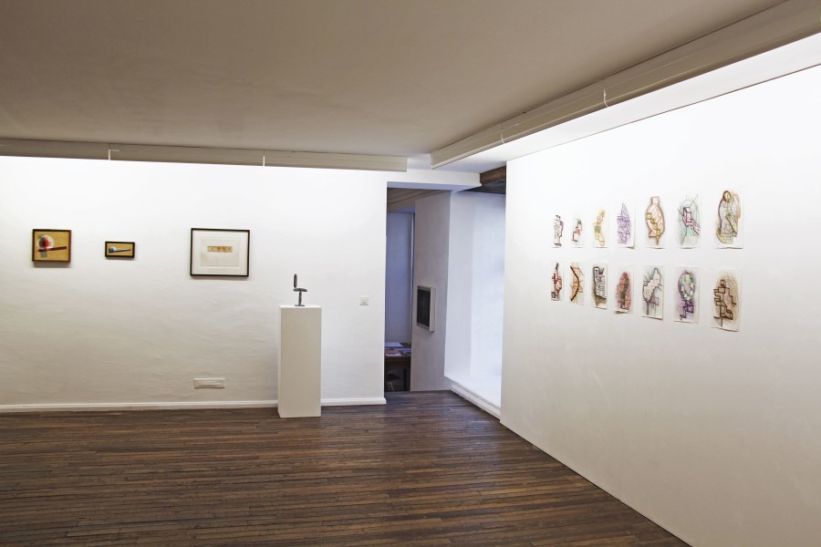 Installation view_Vladimir Walmar Shwab, Alighiero Boetti, Erwin Wurm, Joanne Greenbaum © Fabian & Claude Walter Galerie