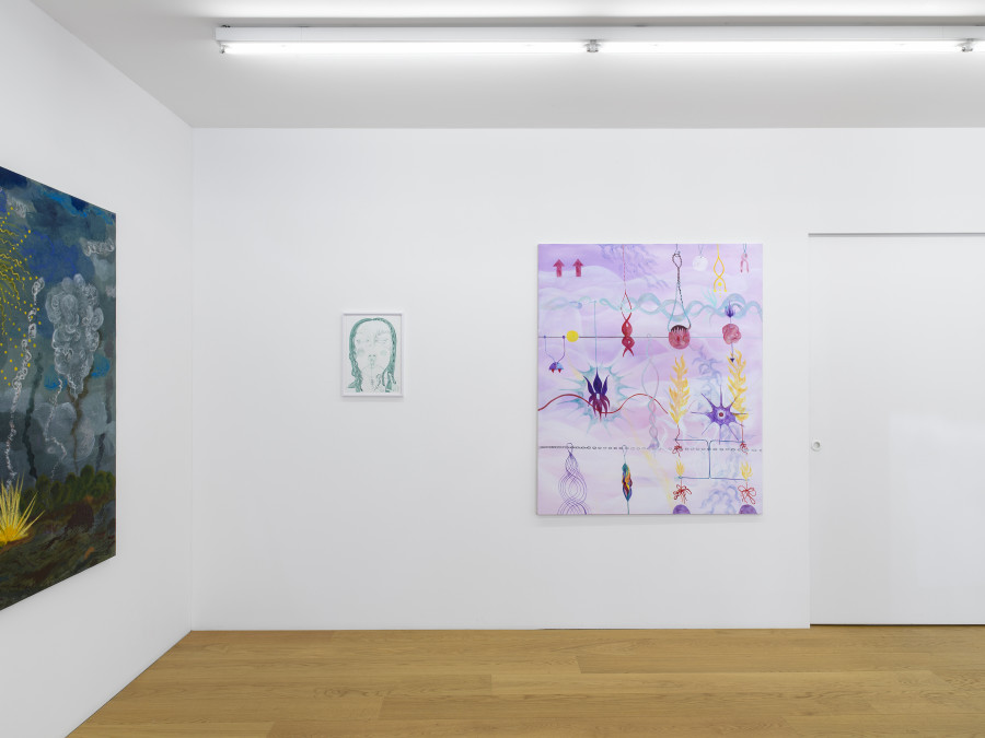 Sarah Lehnerer, casting on, installation view at Kirchgasse Gallery, 2022 / Photo: Cedric Mussano / Courtesy: the artist and Kirchgasse Gallery