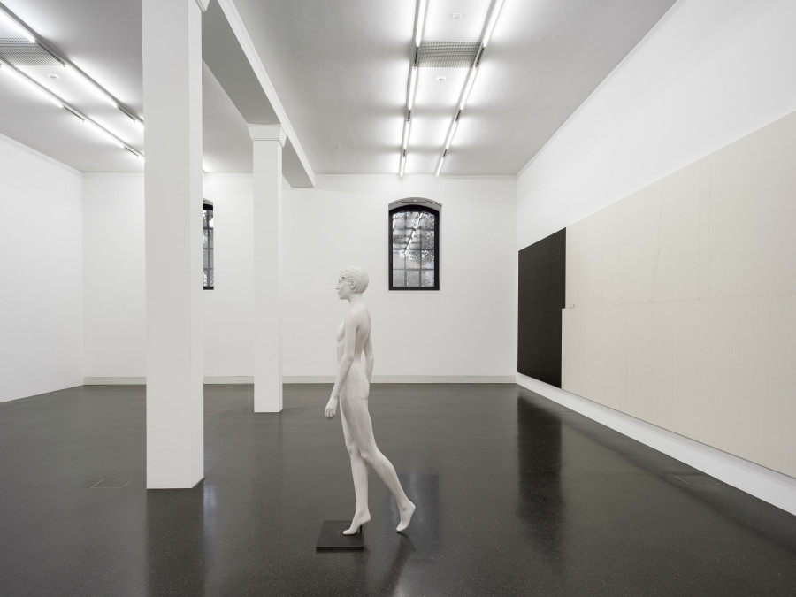 Installation view, Alvin Baltrop, Wade Guyton, Heimo Zobernig, Galerie Francesca Pia, Zurich, 2022. Photo: Cedric Mussano