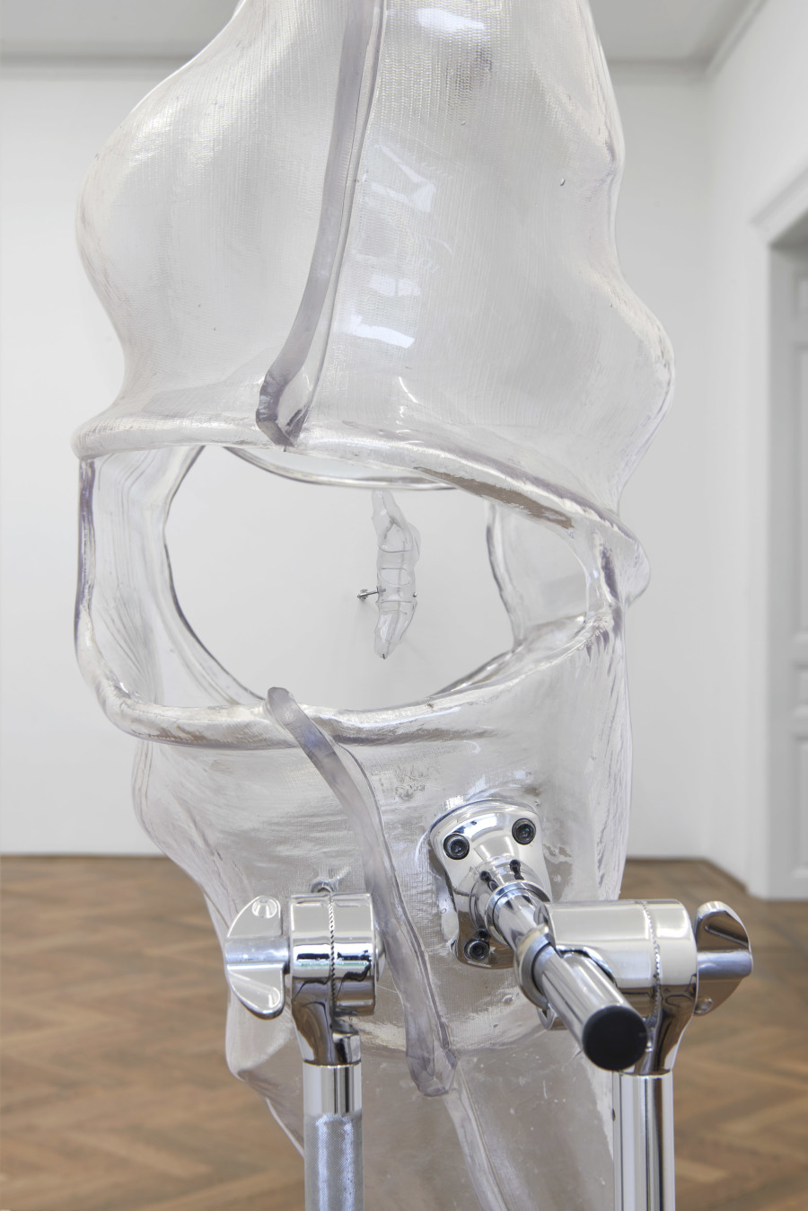 Installation view, Berenice Olmedo, Hic et Nunc, Kunsthalle Basel, 2022, view on, alêtheia, 2022. Photo: Philipp Hänger / Kunsthalle Basel. All works courtesy the artist and Jan Kaps, Cologne