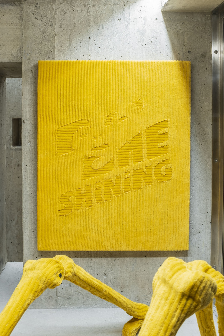 Installation view, COUPLE (Adam Cruces & Louisa Gagliardi), Fool’s Gold, Lemme, 2022. Photo credit: Romain Iannone, Sion