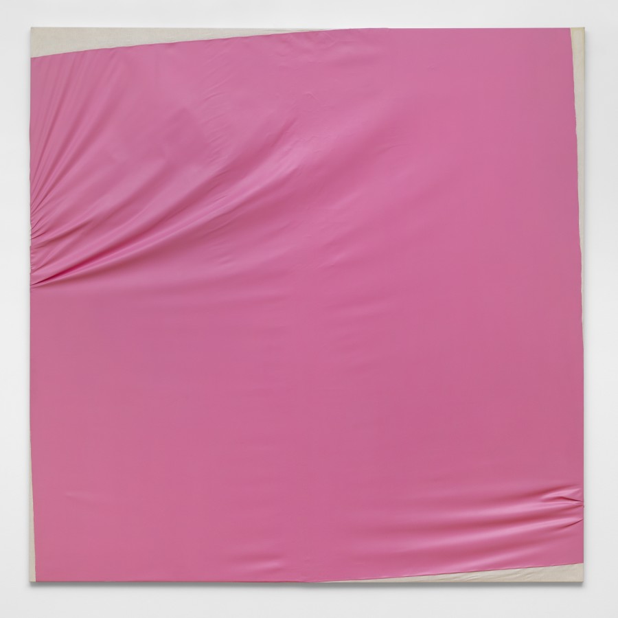 Steven Parrino Candy Stevens (Pink Disaster), 1988 Öl auf Leinwand / Oil on canvas 280 x 280 x 6 cm Kunstmuseum Liechtenstein, Vaduz Erworben mit Unterstützung der Stiftung Freunde des Kunstmuseum Liechtenstein / Purchased with support from Stiftung Freunde des Kunstmuseum Liechtenstein