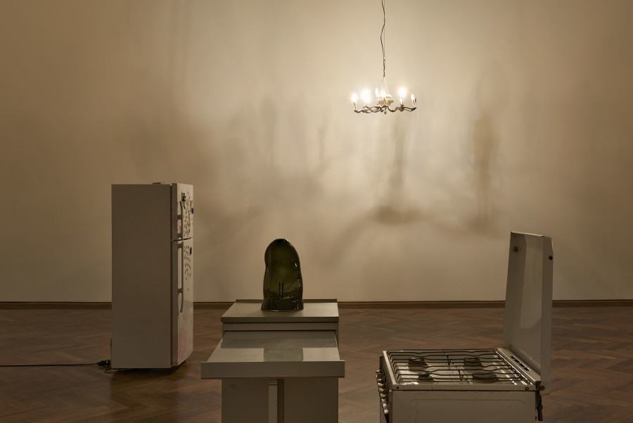 Installation view, Lydia Ourahmane, Barzakh, Kunsthalle Basel, 2021. Photo: Philipp Hänger / Kunsthalle Basel