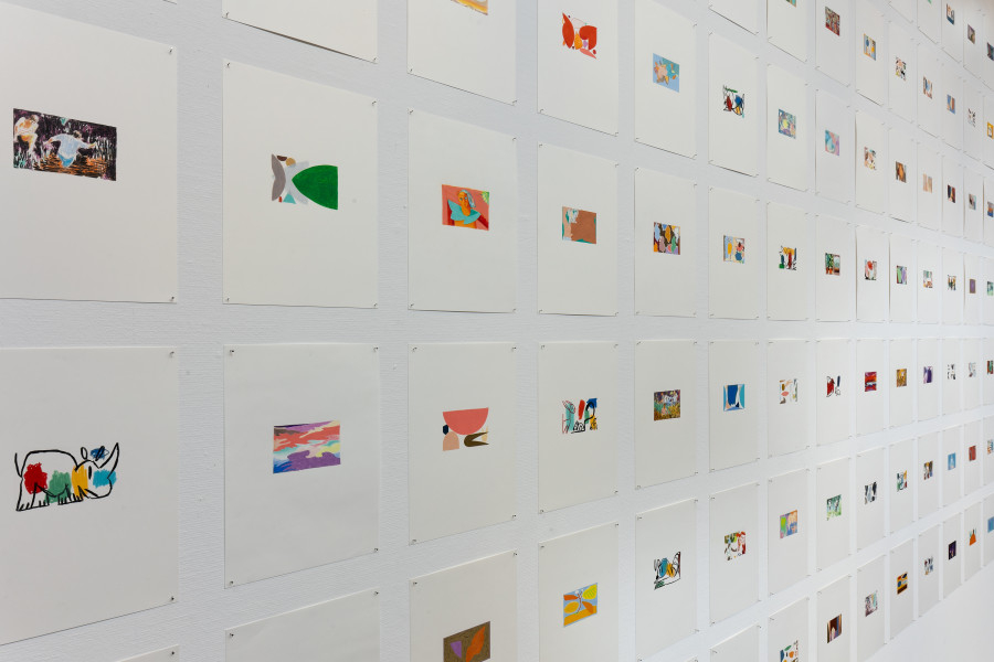 Exhibition view, Les frontières sont des dessins, Galerie C, 2022.