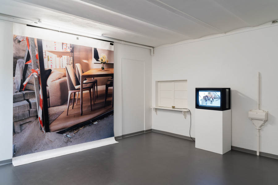 Exhibition view, Calla Henkel & Max Pitegoff, "German Theater 2010-2020", Fri Art, 2020. Photo Gunnar Meier. Courtesy of Fri Art Kunsthalle