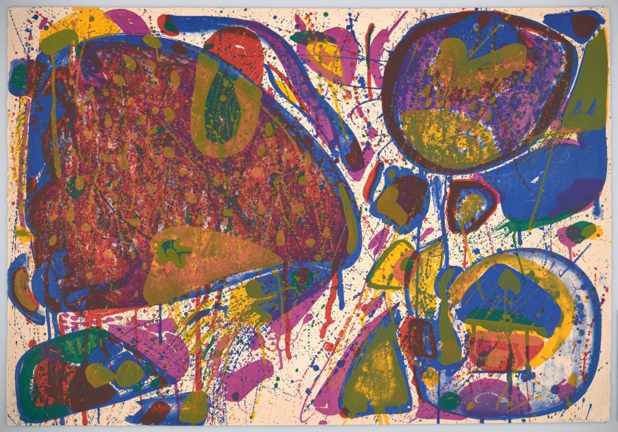 Sam Francis, Bright Jade Ghost, 1963, Kunstmuseum Basel, Kupferstichkabinett, Foto: Jonas Hänggi, © Sam Francis Foundation, California / 2022, ProLitteris, Zürich