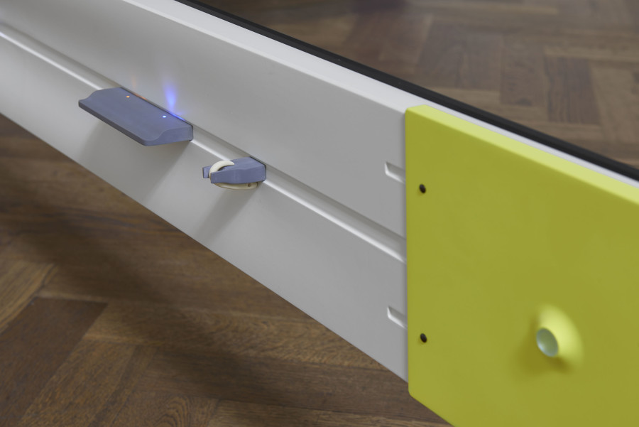 Camille Blatrix, installation view, Standby Mice Station, Kunsthalle Basel, 2020, view on Standby Mice Station (Winter), 2020 (detail). Photo: Philipp Hänger / Kunsthalle Basel. Courtesy of the artist; Galerie Balice Hertling, Paris, and Andrew Kreps Gallery, New York