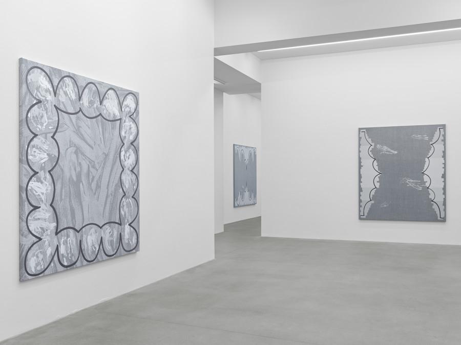 Installation view, Amy Feldman, Goodnight Light, Galerie Eva Presenhuber, Waldmannstrasse, Zurich, 2022 © Amy Feldman Courtesy the artist and Galerie Eva Presenhuber Photo: Stefan Altenburger Photography, Zürich
