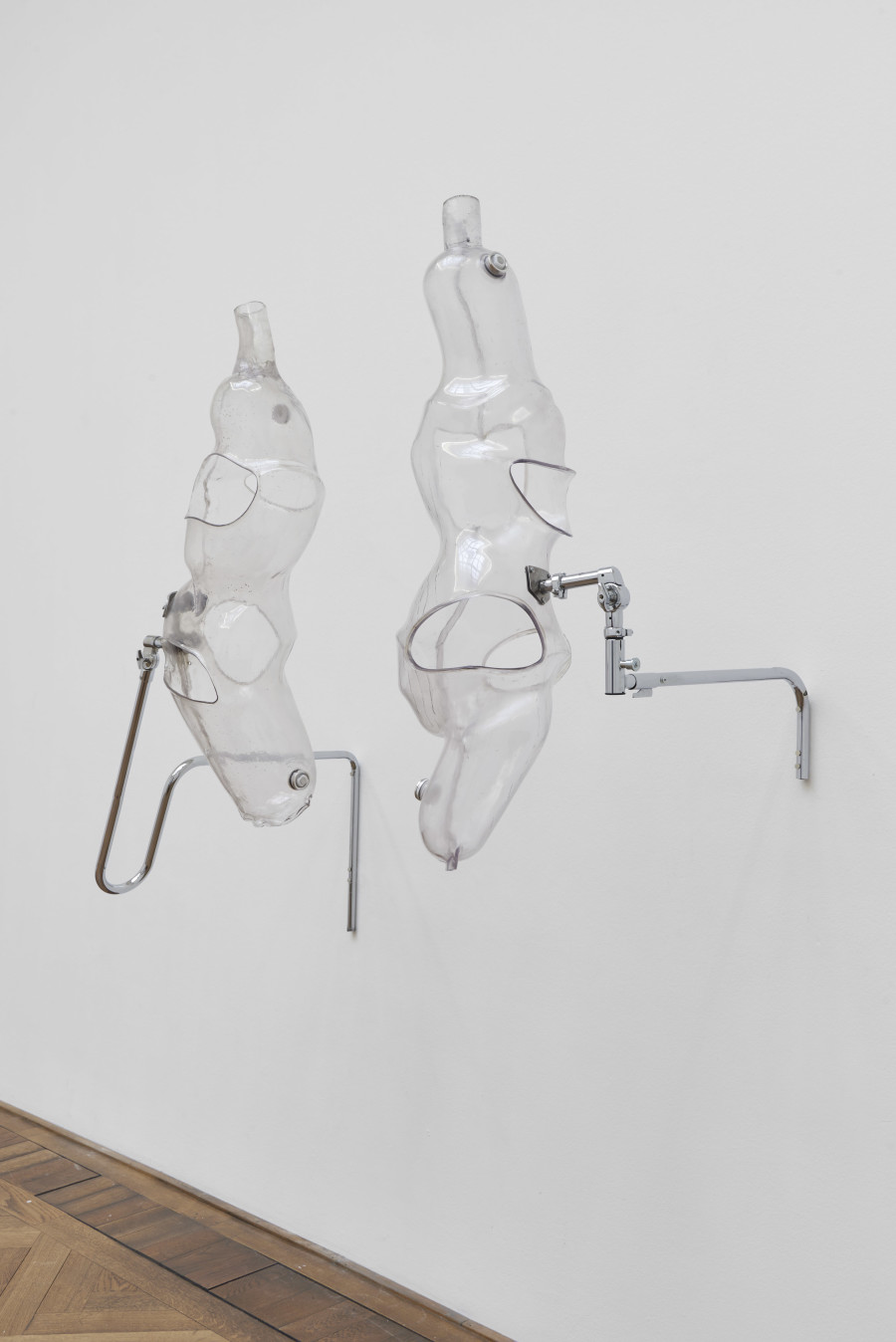 Installation view, Berenice Olmedo, Hic et Nunc, Kunsthalle Basel, 2022, view on, alêtheia, 2022. Photo: Philipp Hänger / Kunsthalle Basel. All works courtesy the artist and Jan Kaps, Cologne