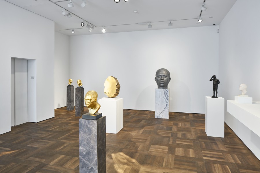 Installation view, ‘Thomas J Price. The Space Between’ at Hauser & Wirth St.Moritz, until 18 April 2022. © Thomas J Price. Courtesy the artist and Hauser & Wirth. Photo: Jon Etter