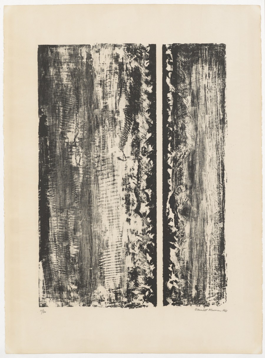 Barnett Newman Untitled, 1961, Kunstmuseum Basel, Kupferstichkabinett, Foto: Martin P. Bühler, © The Barnett Newman Foundation, New York / 2022, ProLitteris, Zürich