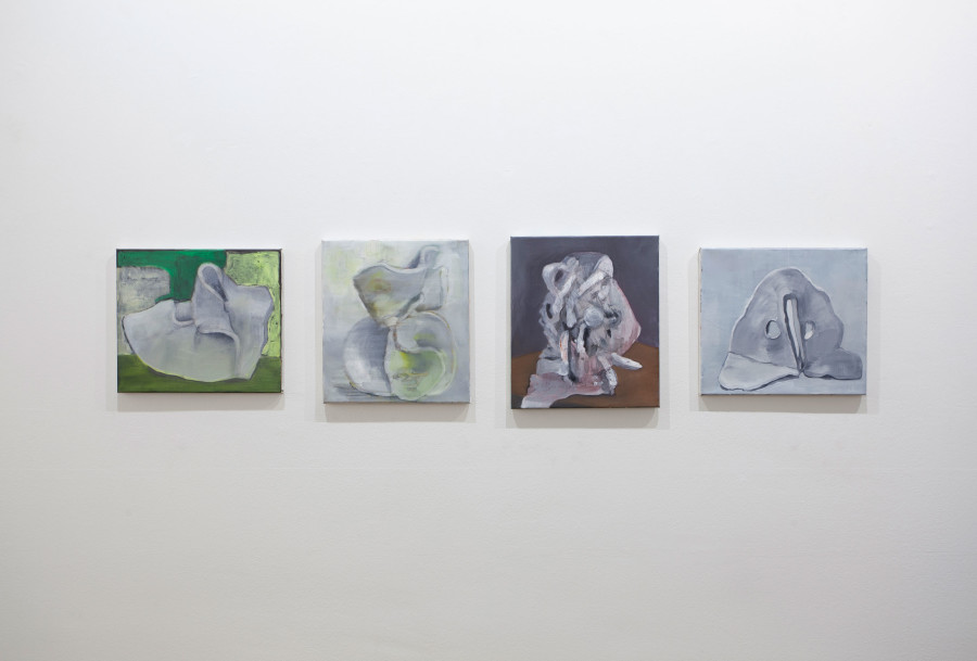 Tatjana Gerhard – Kontinuität 1 | Kontinuität 2 | Untitled | Untitled, 2021, oil on canvas, 35 x 42 | 42 x 35 cm, Courtesy of the artist and Herrmann Germann Conspirators, 2022