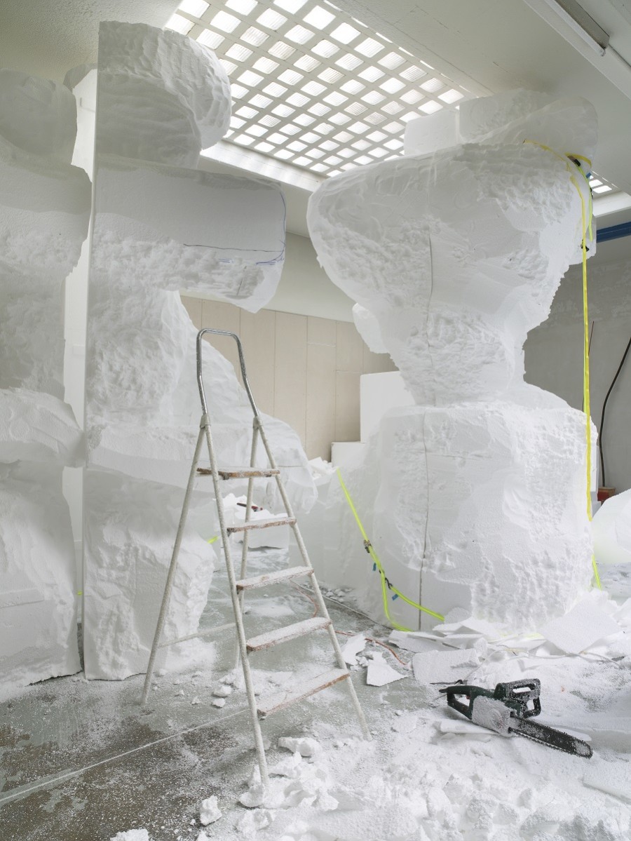 Vue de l'atelier de Simone Holliger, Bâle, juin 2022 © Simone Holliger, photographie: Serge Hasenbôhler