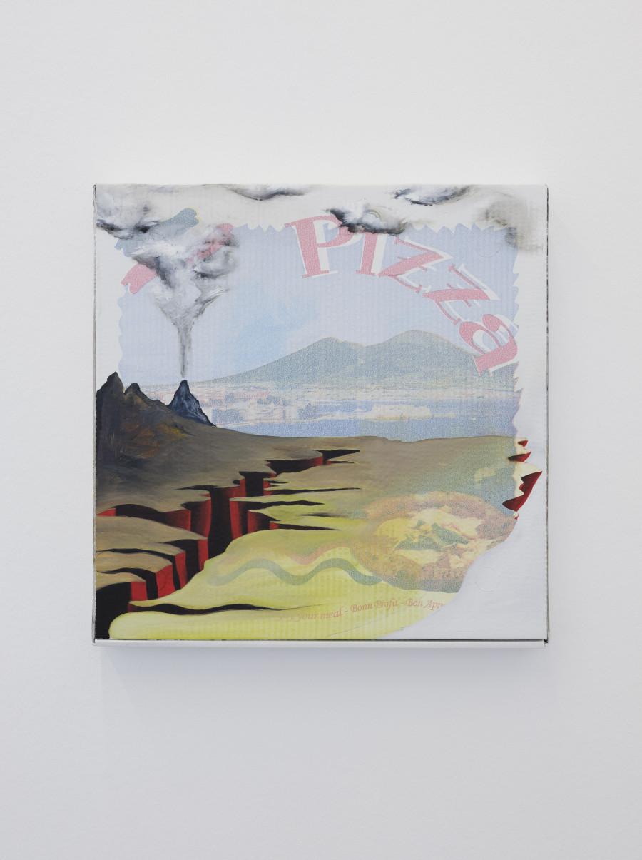 Urban Zellweger, Panorama (Pizzabox XXXI-XLIII), Installation view, 2022, CAN Centre d’Art Neuchâtel, Photo: S. Verdon