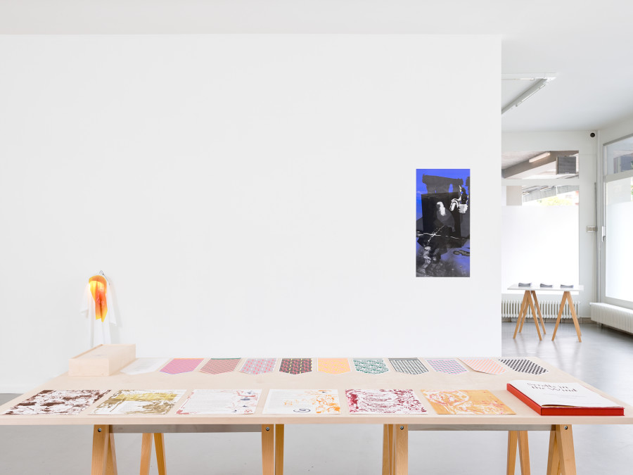 Vue de l’exposition L’esprit d’escalier, Before publications et éditions récentes, CEC, 2022. © Sandra Pointet