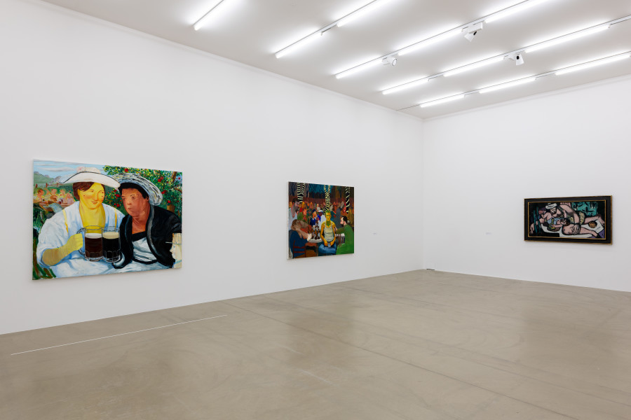 Installationsansicht Köpfe, Küsse, Kämpfe. Nicole Eisenman und die Modernen, 29.1. – 24.4.2022, Aargauer Kunsthaus, Aarau. Foto: ullmann.photography