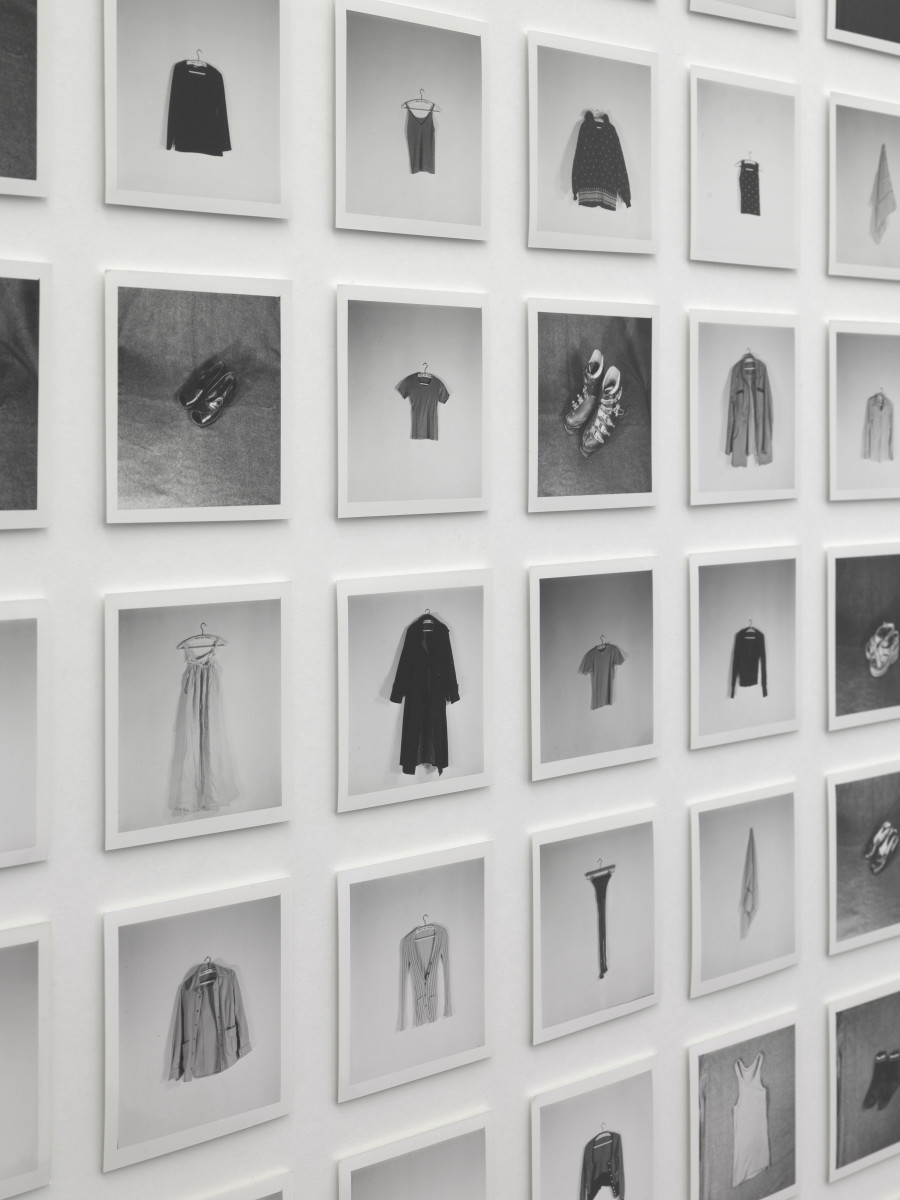 Hans-Peter Feldmann, Alle Kleider einer Frau (Detail), 1970s, 70 photographs, each 9 x 8.8 cm, 87 x 118 cm