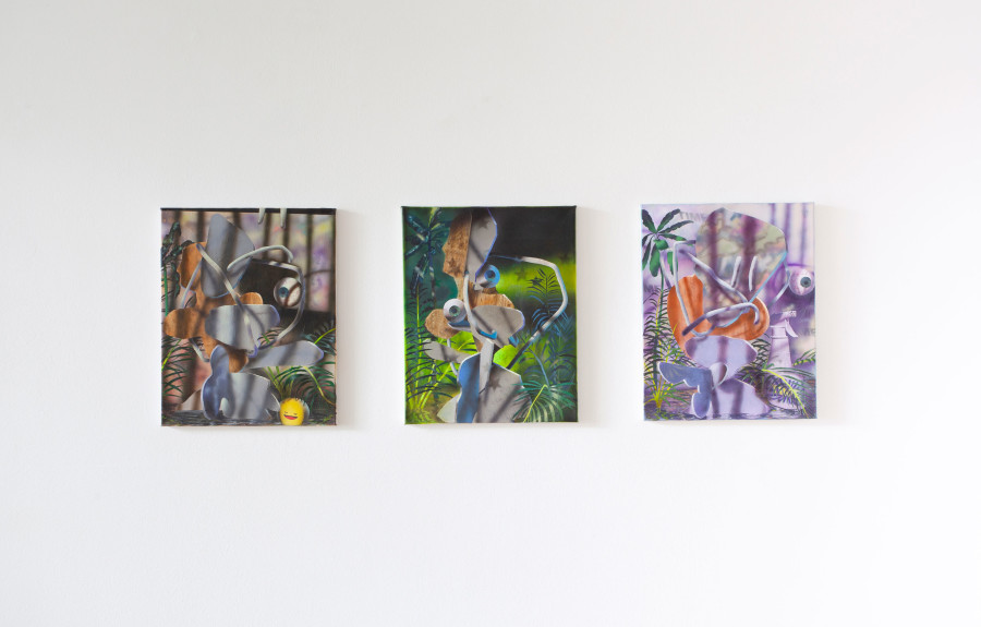 Maxim Brandt – Angel of Self-Reflection | ANG€L OF €UROP€ | Angel Of Time, 2021, acrylic on canvas, 50 x 40 cm, Courtesy of the artist and Herrmann Germann Conspirators, 2022