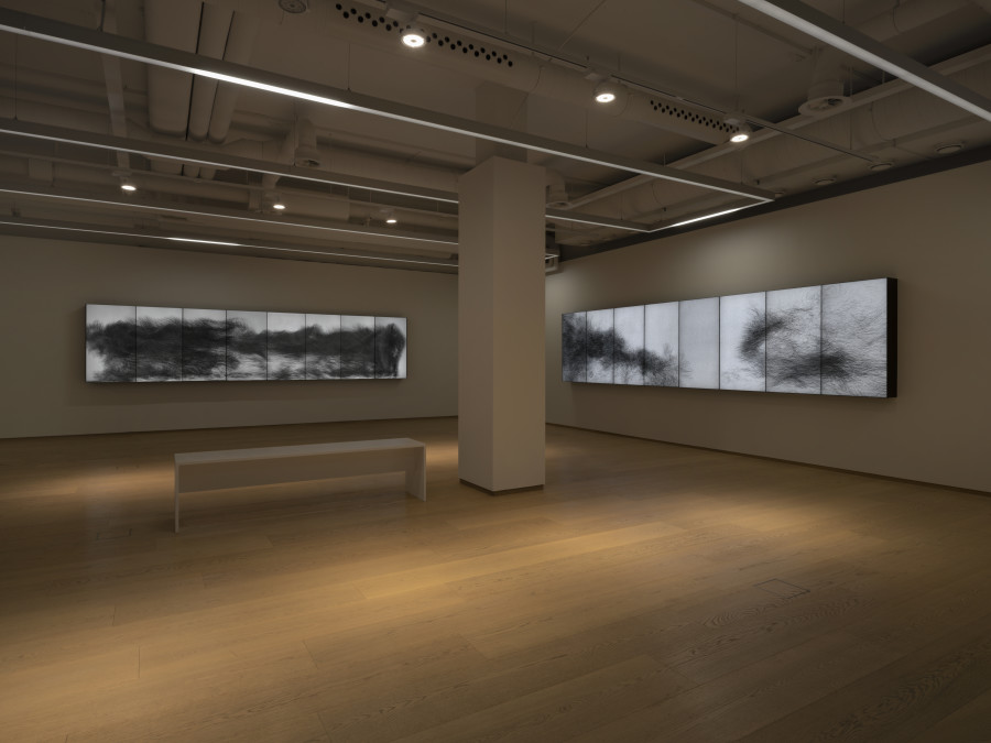 Installation view, teamLab, Existence in an Infinite Continuity, Pace Gallery, 2022. Photo credit: Julien Gremaud